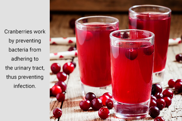 giving cranberry juice to your child can help reduce the risk of UTI