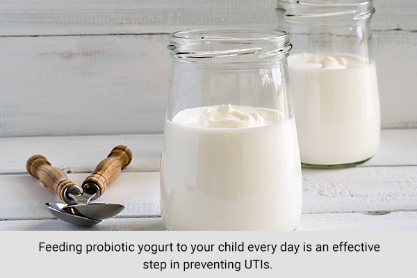 feeding probiotic yogurt to your child can help reduce occurence of UTIs