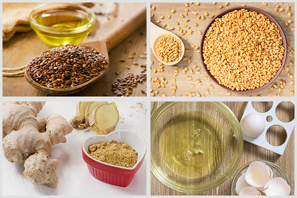 consume flaxseeds, ginger tea, fenugreek seeds, and egg whites to reduce breast size naturally