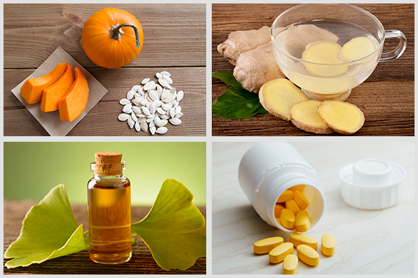 pumpkin, ginger, Ginkgo biloba extract, and zinc supplements are remedies against tinnitus