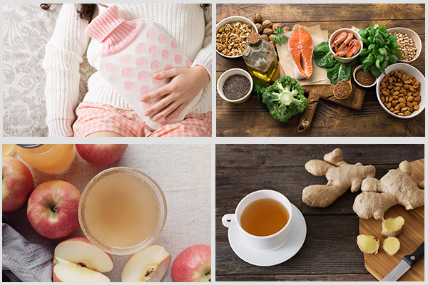 use hot compress, apple cider vinegar, omega-3 acids, and ginger tea to relieve pancreatitis