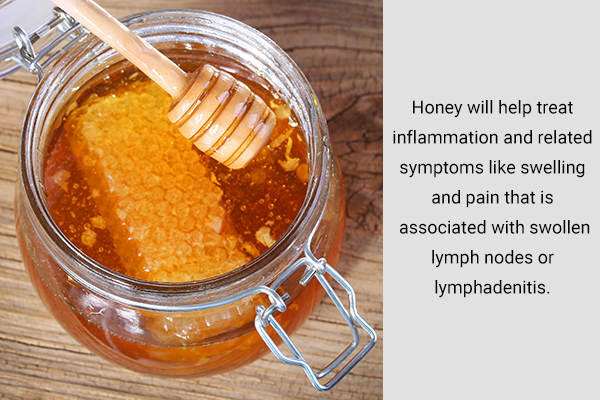 honey usage can help treat swollen lymph nodes
