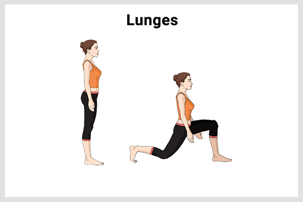perform lunges to achieve a bigger butt naturally