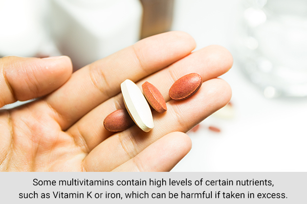 potential risks and drawbacks of taking multivitamins and minerals