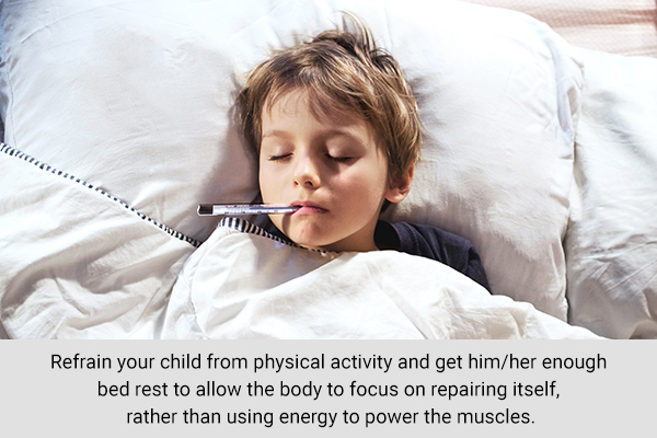 ensure your child gets adequate rest to prevent pneumonia