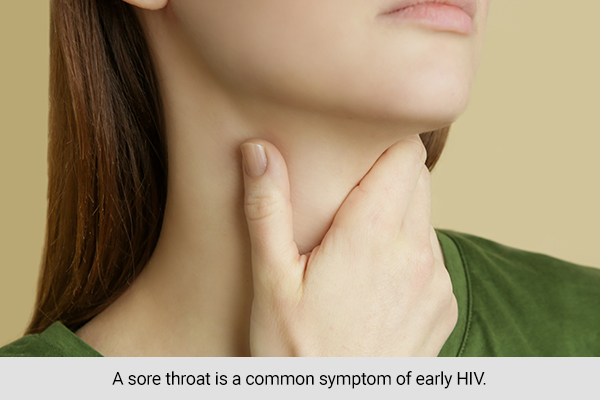 a sore throat can be an early symptom of an HIV infection