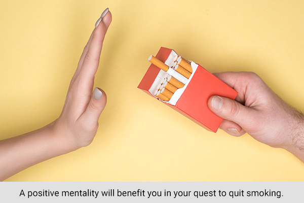 think positively and in right direction to help yourself quit smoking