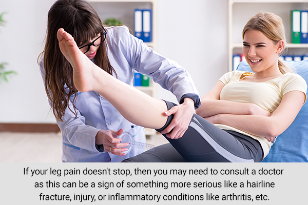 what if the leg pain does not stop after using the above treatments?