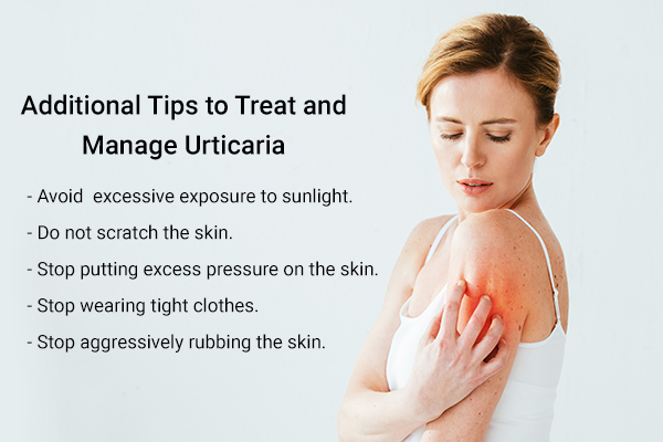 additional tips to deal with urticaria