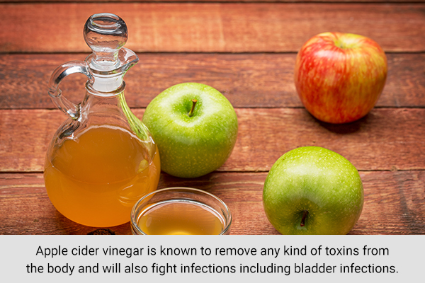 using apple cider vinegar can help remove toxins and deal with urinary incontinence