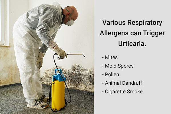 avoid certain respiratory allergens that can trigger urticaria