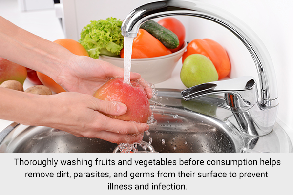 apple cider vinegar can also be used to wash fruits and veggies