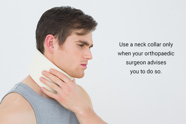 is there anything you should avoid doing at home for neck pain?
