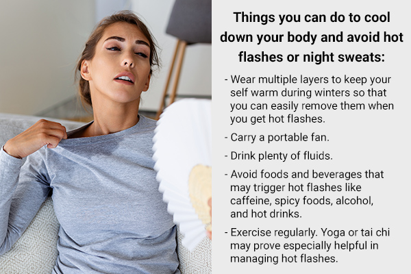 lifestyle changes to ease hot flashes discomfort