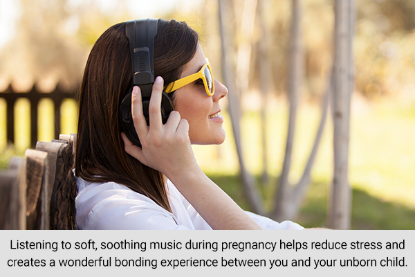 try listening to soft, soothing music during pregnancy for blood pressure control