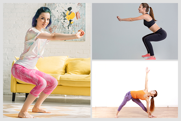 certain yoga poses like triangle pose, chair pose, etc, can manage urinary incontinence