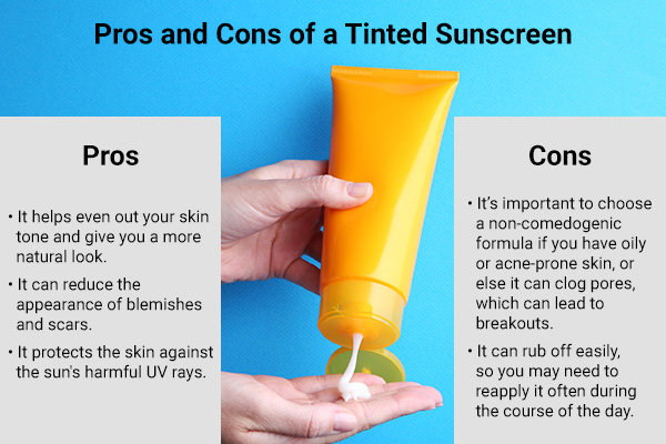 pros and cons of using tinted sunscreen for oily or acne-prone skin