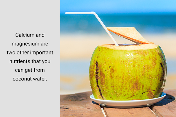 drinking coconut water can fulfill calcium and magnesium requirements of pregnant women