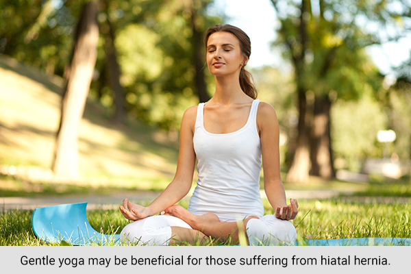 try some stress relief methods to reduce the risk of hiatal hernia
