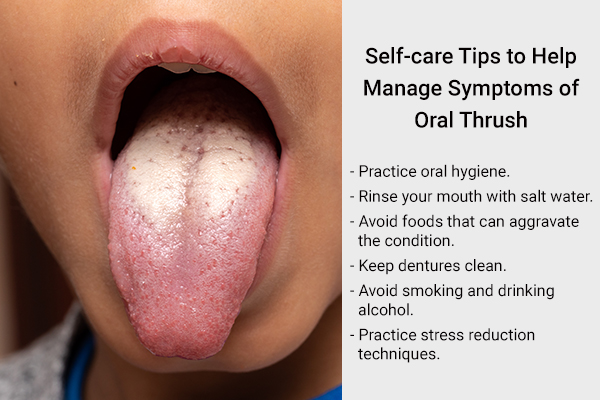 self care tips to help manage symptoms of oral thrush