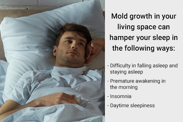 mold growth in your living space can hamper your sleep