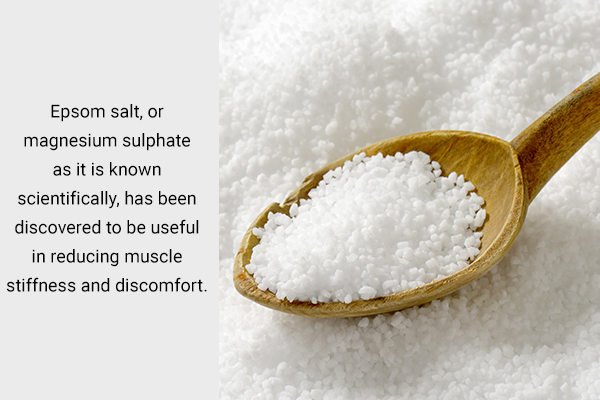 Epsom salt bath can help reduce neck pain