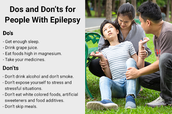 dos and don'ts for people with epilepsy