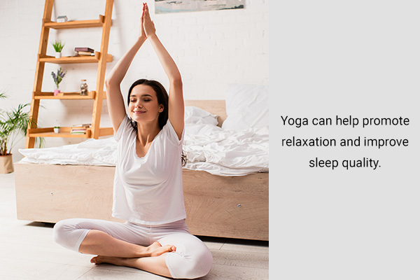 performing certain yoga poses can help promote relaxation and sound sleep
