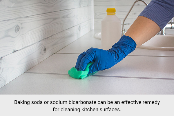 baking soda is also an effective remedy to clean and disinfect surfaces