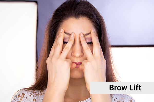 the brow lift exercise to help you get rid of chubby cheeks