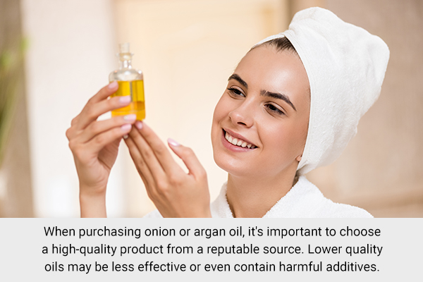 precautions to consider prior using argan and onion oil for skin and hair