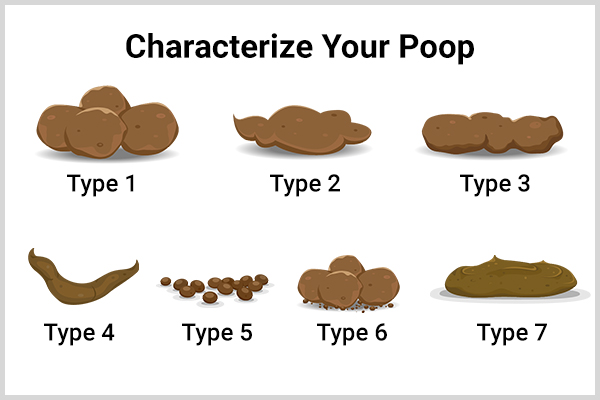 the different poop types categorized by the Bristol stool chart