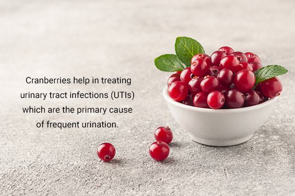 consuming cranberries can help deal with urinary issues