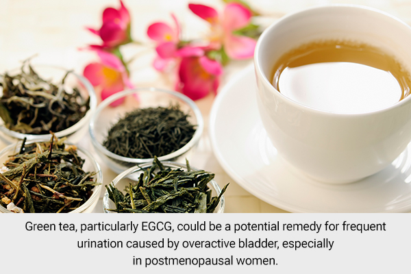 drinking green tea can help reduce overactive bladder problems