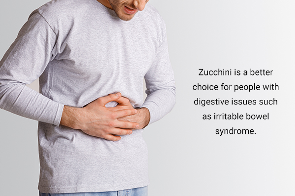 zucchini is a better choice than cucumber for digestive issues
