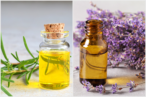 essential oils such as rosemary and lavender can help prevent spider veins