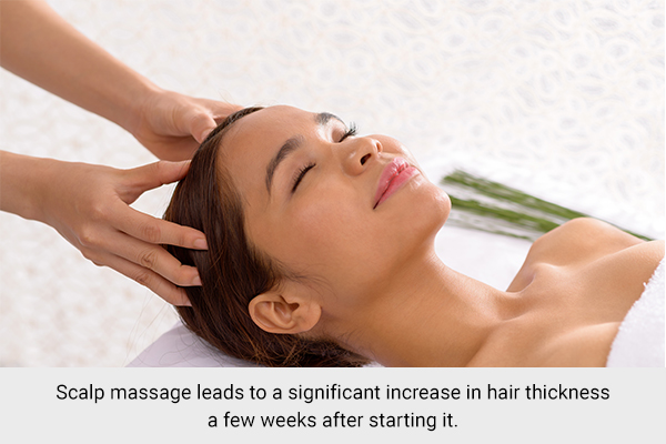 scalp massage helps improve blood flow to the scalp and promote hair growth