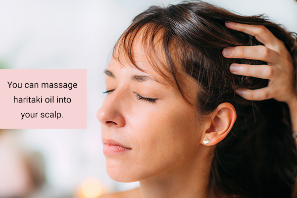 how to use haritaki to manage hair loss?