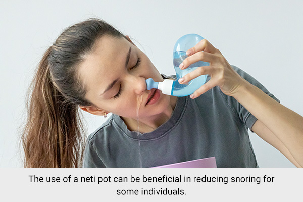 performing nasal irrigation/using neti pot can help prevent snoring