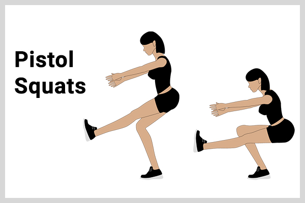 doing pistol squats can help reduce cellulite in the thigh area