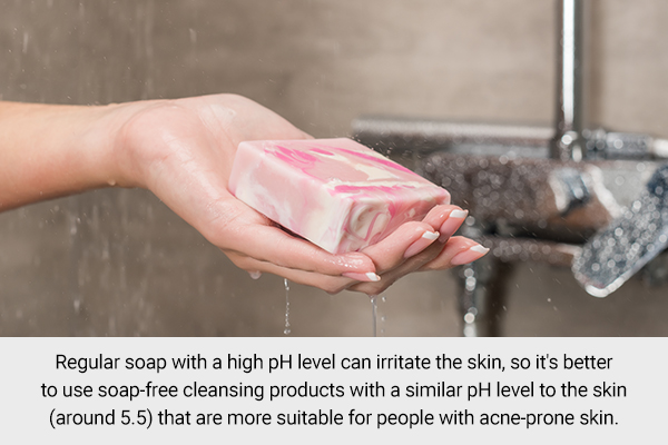 using the correct skin care products can help reduce pimple formation