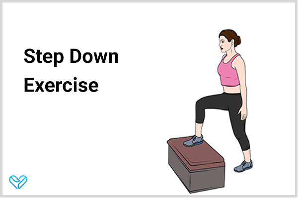 how to do step downs to strengthen your knees