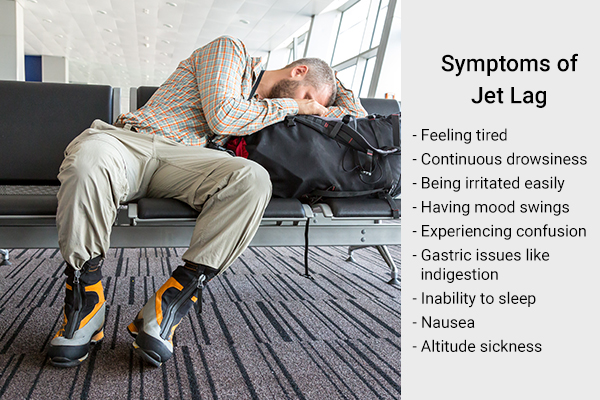 signs and symptoms indicative of jet lag
