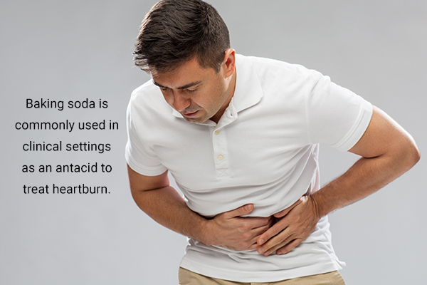 baking soda is also used as an antacid to treat heartburn
