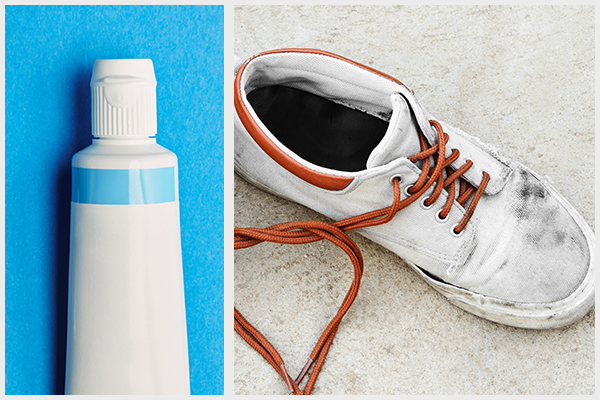 toothpaste comes in handy when it comes to cleaning stubborn stains