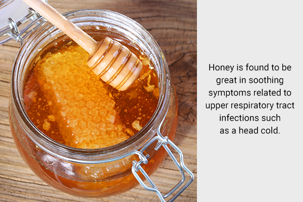 honey is an effective ingredient for relieving a head cold