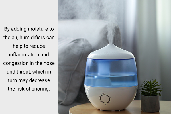 installing a humidifier can help decrease snoring risk