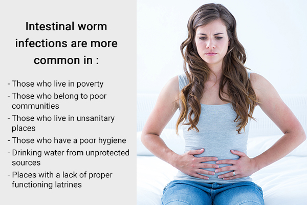 people who are more susceptible to intestinal worms