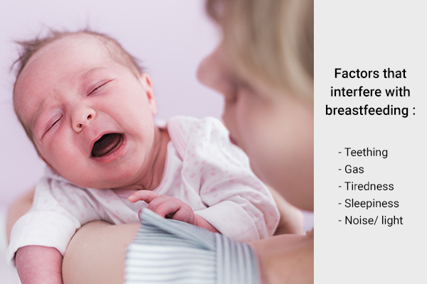 why do babies get uneasy during breastfeeding?