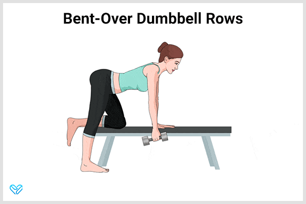 bent-over dumbell rows can help you get rid of back fat fast